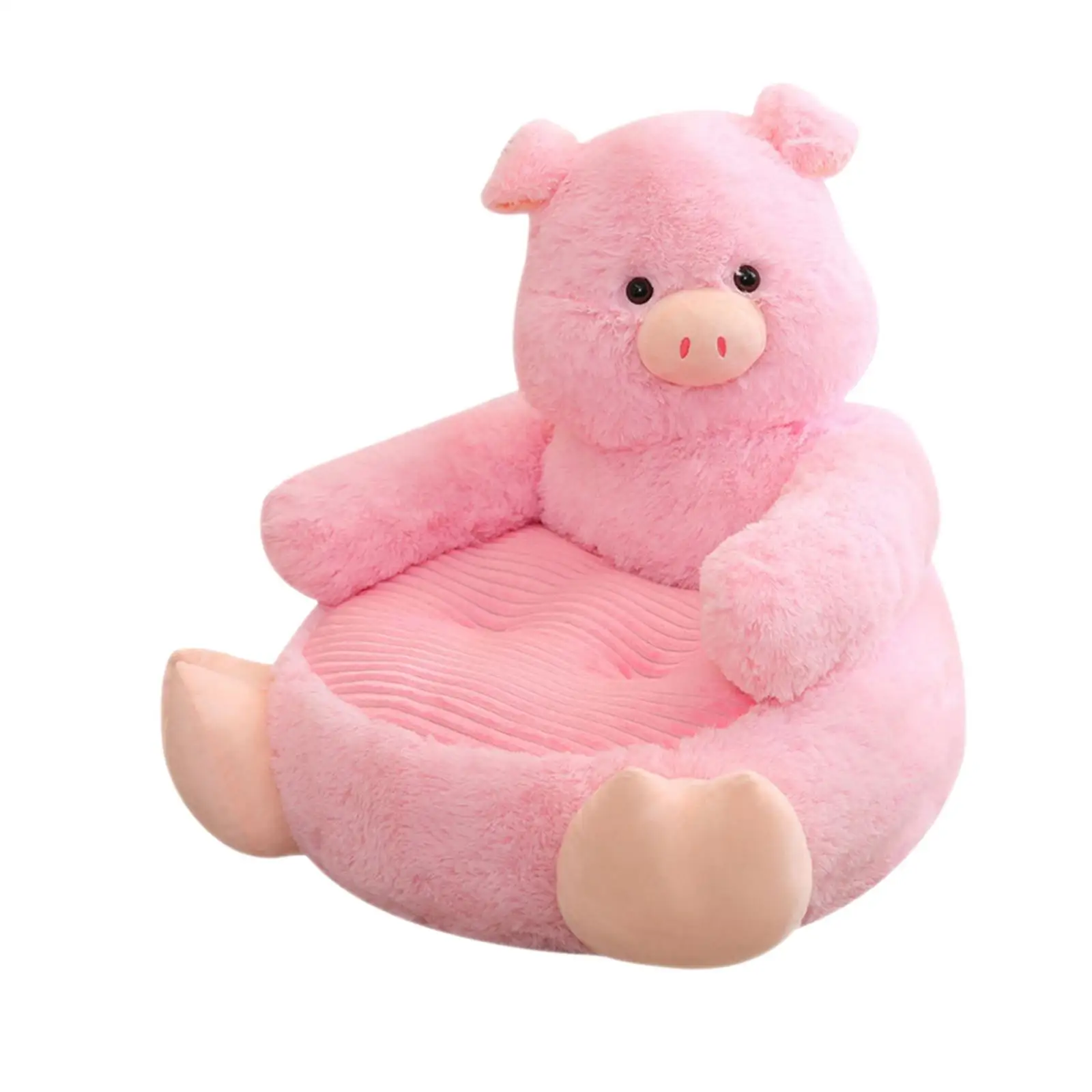 Children Plush Cartoon Animal Sofa Mini Sofa Chair Comfy Cuddling Seat Cushion for Nursery Bedroom Living Room