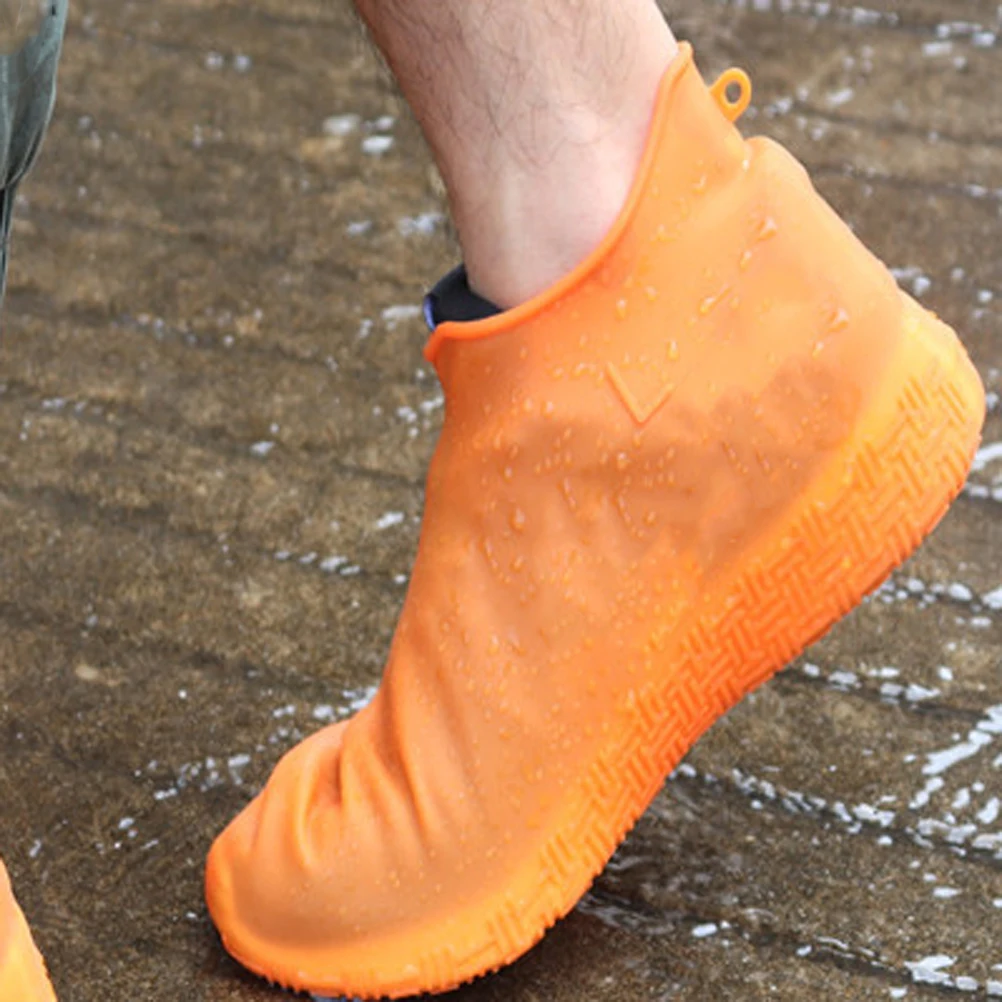 

1 Pair Soft Silicone Shoe Cover Waterproof Anti Slip Overshoes Durable Protector For Outdoor Traveling M