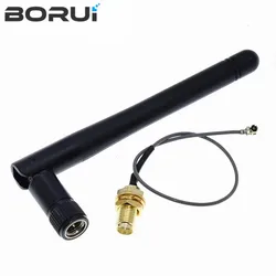 2.4GHz 3dBi WiFi 2.4g Antenna Aerial RP-SMA Male wireless router+ 17cm PCI U.FL IPX to RP SMA Male Pigtail Cable ESP8266 ESP32