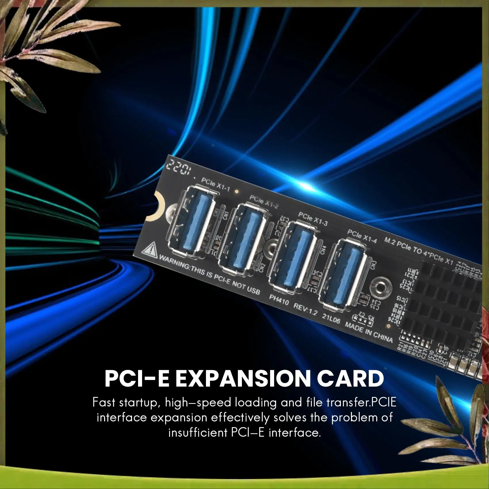 

Карты расширения New-M.2 M-Key Pcie M.2 к Pci-E X1 4-портовый адаптер расширения видеокарты USB3.0 Адаптер ASM1184E M.2