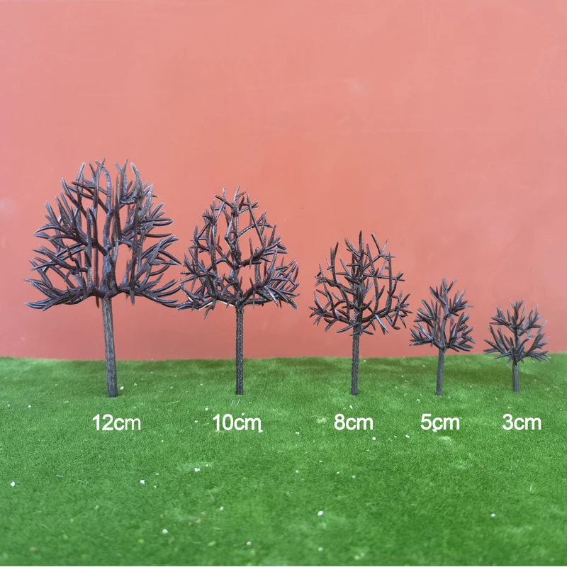 50pcs/bag Model Tree Trunk Plastic model street Tree Landscape O to Z scale Train Railway Diorama Material for Making tree Model