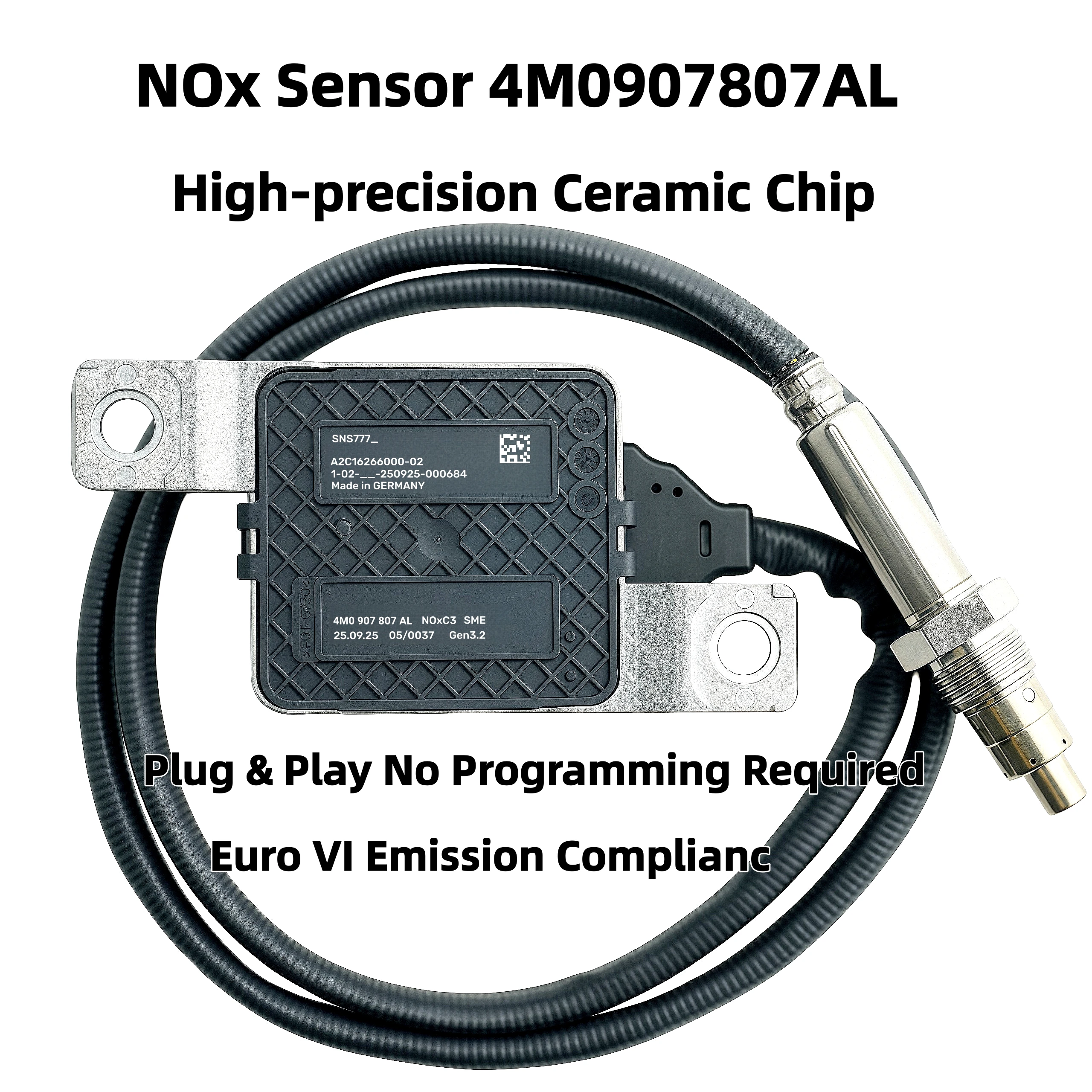 

4M0907807AL 10-72-0087 SNS777 A2C16266000-02 The brand-new NOx sensor For VW AUDI Q7(4MB,4MG,4MQ)3.0 SQ7 TDI quattro Euro VI