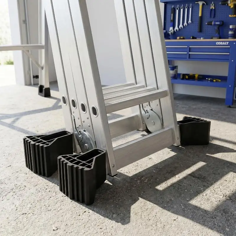 

Комплект из 4 черных нескользящих резиновых накладок для ножек лестниц, мебели и стульев, сменные защитные чехлы-протекторы, черные противоскользящие накладки