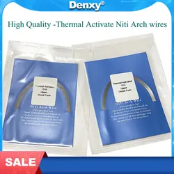 Dental 50pcs High Quality Orthodontic Super Elastic Niti Heat Thermal Activated Round Arch Wire Ovoid Form Thermal Wires