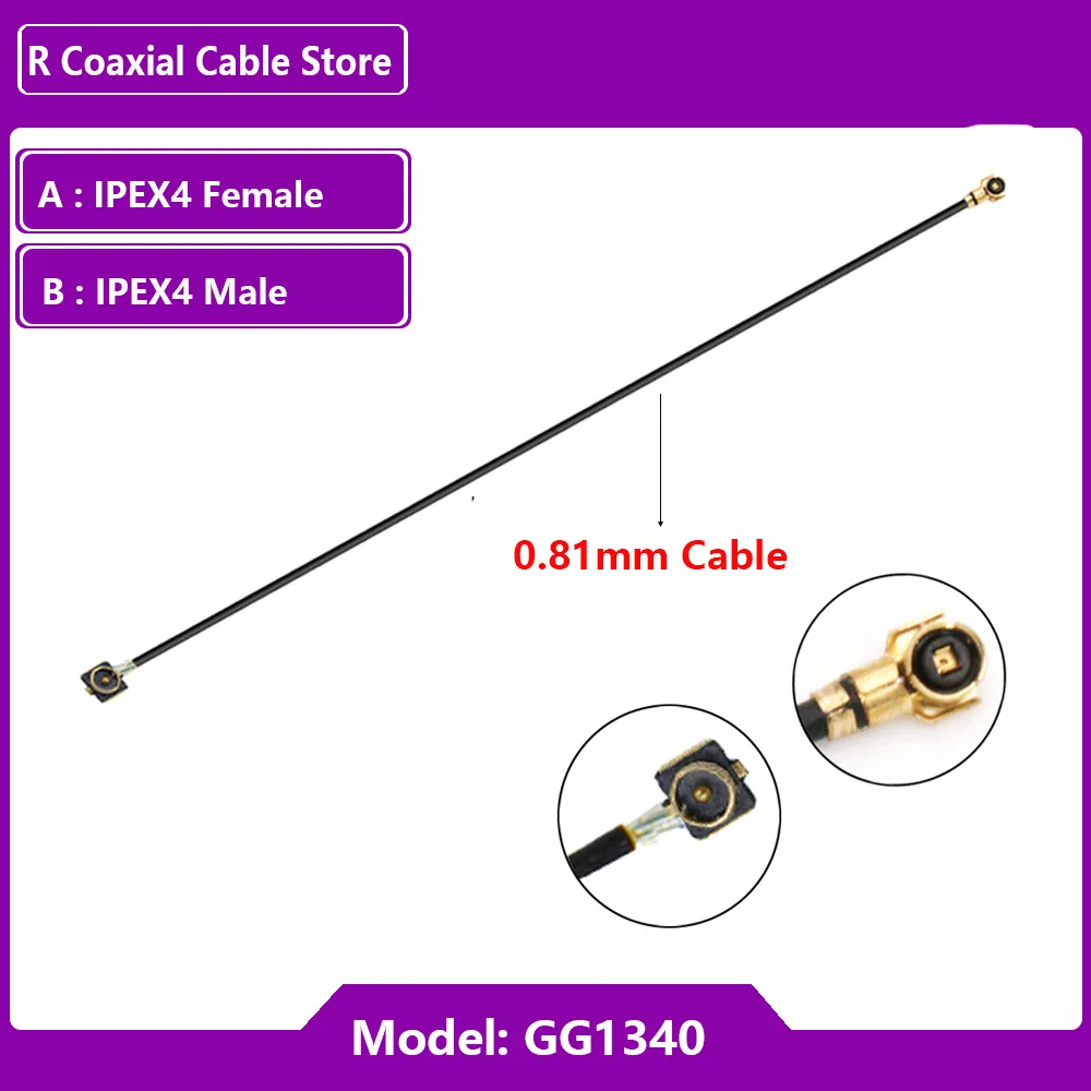 1pc uFL/u.FL/IPX/IPX-1 IPX 4 (MHF4) Plugue Fêmea/Macho Antena WIFI Cabo RF RG1.13/0.81mm Cabo de Extensão RG178