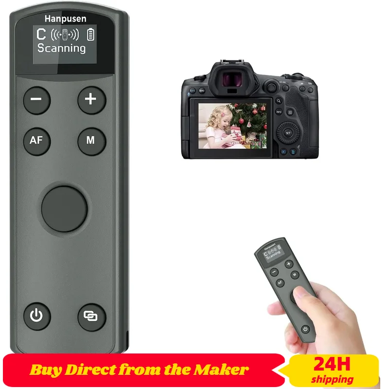 Libération d'obturation de caméra télécommandée sans fil BR-E1, pour Canon EOS R1 R3 R5 R5II R5C R6 R6II R7 R8 R10 R50 R50V R1 M6II M50 M200