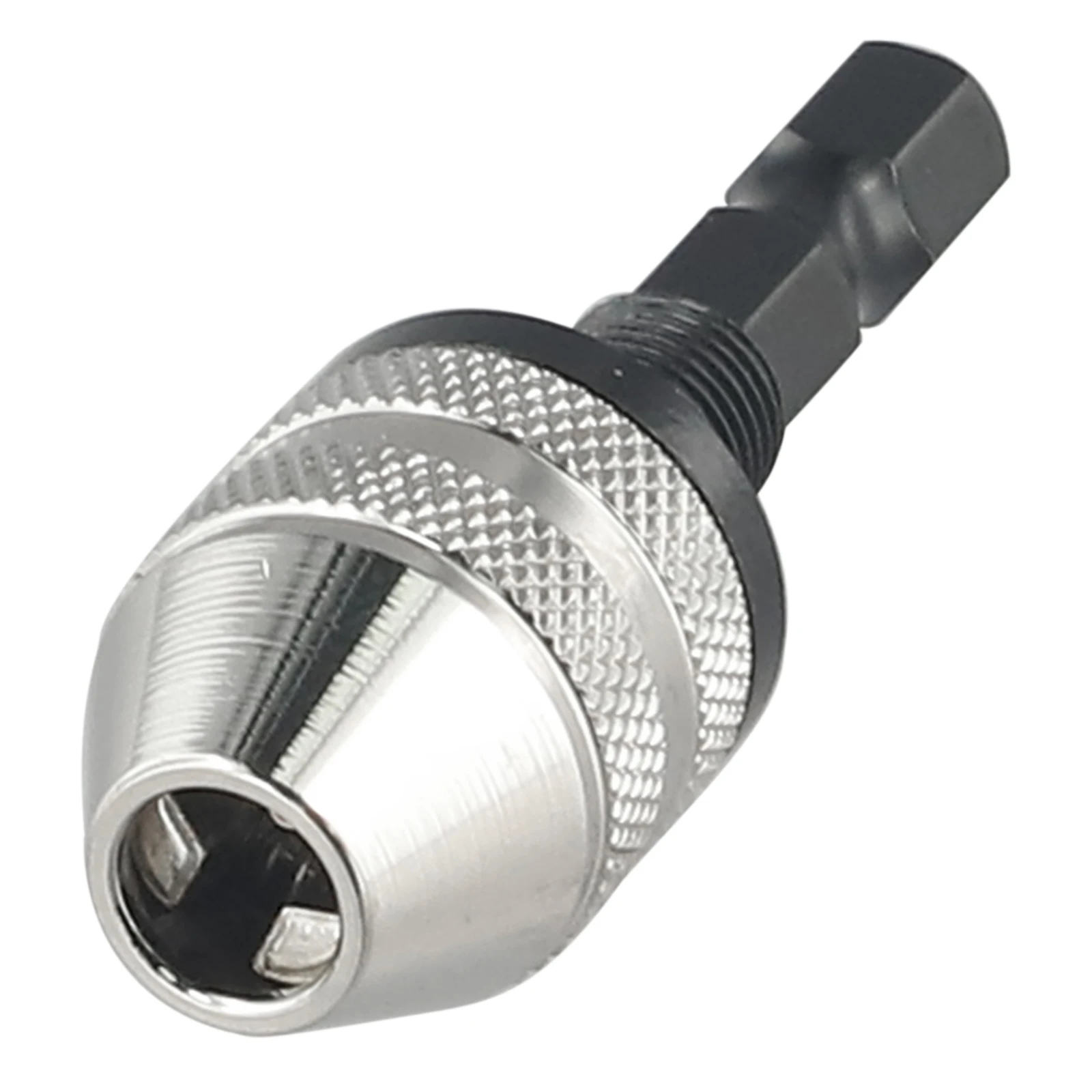 Adaptor Chuck bor tanpa kunci, alat konverter mata bor Hex Shank perubahan cepat untuk Gerinda elektrik, mesin ukir kuku 6.35mm