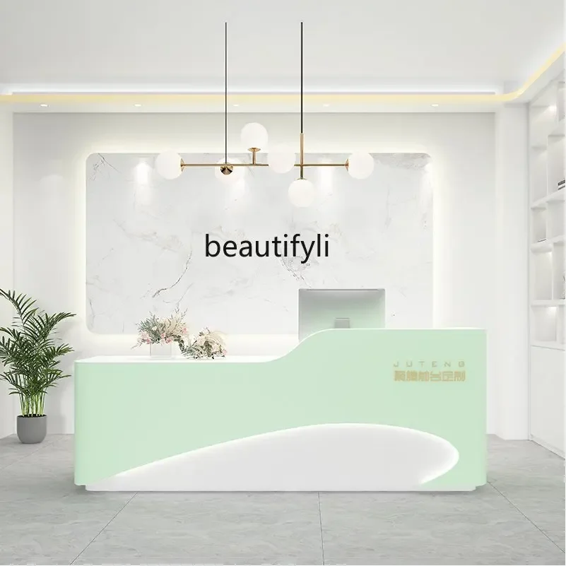 Beauty Salon Bar Cashier Clothing Store Yoga Studio Front Desk Reception Counter Dental Clinic Guide Desk Set