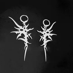 Grunge Accessories Thorns Letter Earrings Punk Charm Drop Earring for Women Irregular Earring  Korean Fashion Jewelry Aesthetic
