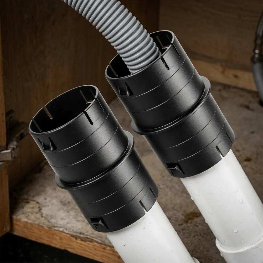 4-Inch Drain Pipe Connector ABS No-Glue Adapter For Yard Water Management Fitting Drainage Systems Quick Installation