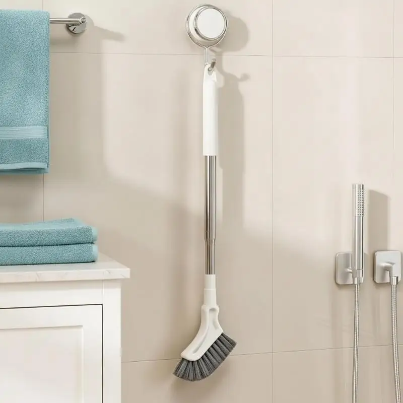 1 Pc Long Handle Telescopic Cleaning Brush Narrow Head Adjustable For Bathroom Toilet Window Gaps Floor Crevices