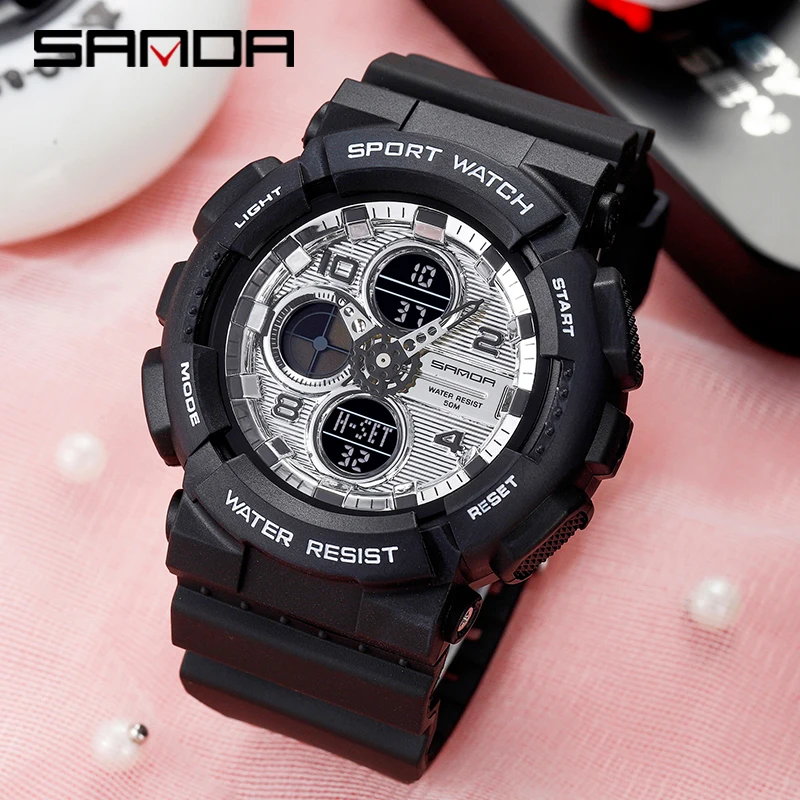 2022 New Sanda G Style Sports Men\'s Watches Waterproof Quartz Military Shock Resist Led Digital Male Ms Clock Relogio Masculino