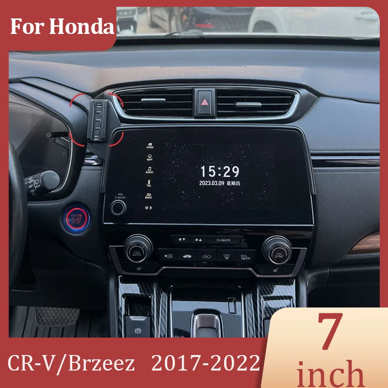 

For Honda CR-V Breeze 2017-2022 Car Phone Holder DIY Screen Wireless Charger Central Control Screen 7 Inch Fixed Bracket Base