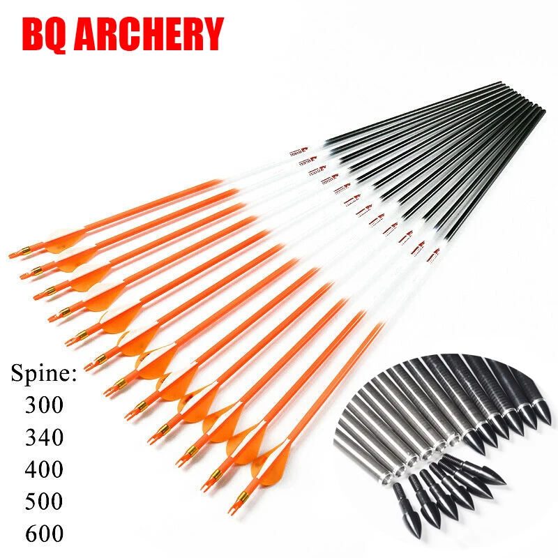 

SP300-800 Карбоновая стрела для стрельбы из лука, валы ID6,2 мм, лопасти, охотничьи луки, 12 шт.