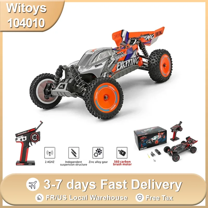 Wltoys 124010 1/12 4WD V8 2.4G Off Road Remote Control RC Car 55KM/H High Speed Racing Drift Truck Vehicle Toy for Children