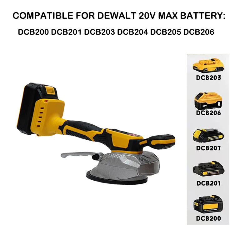 Tile Tiling Machine High Loading Capacity Wall Floor Tile Laying Vibrating Tool with Enlarged Suction Cup Fit Dewalt 18V Battery