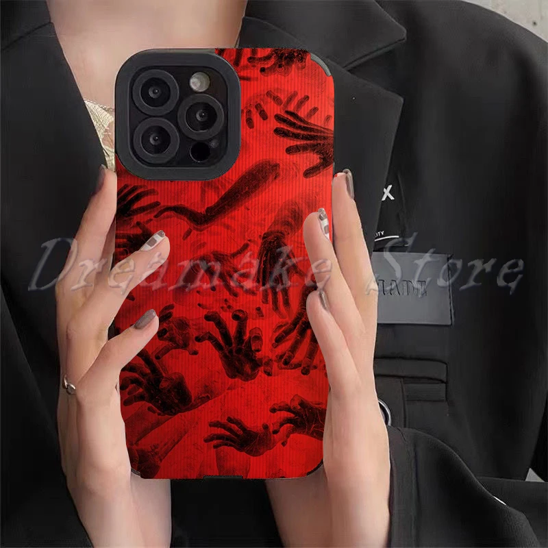 Cool Blood Hand Phone Case for Iphone 11 Pro Max 12 13 Iphone 14 Pro Max Iphone 15 Pro Max Case