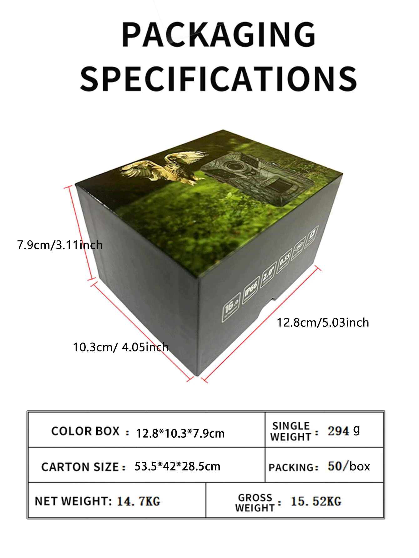Câmera infravermelha externa para animais, câmera de caça HD, sensor de visão noturna, rastreamento, câmera de caça, filmadora