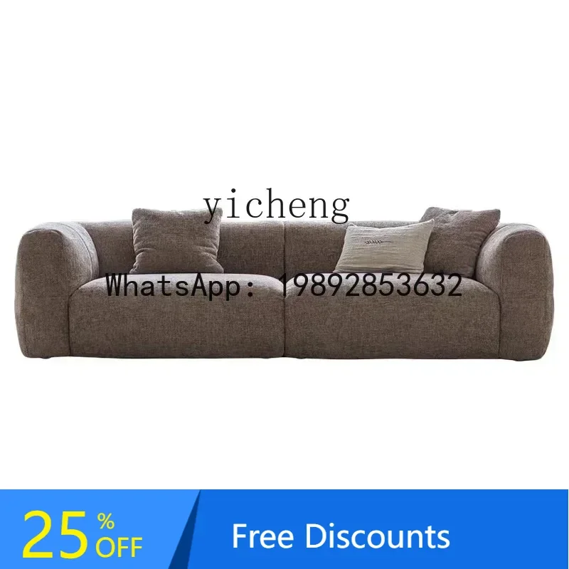 

light luxury retro fabric small apartment sofa modern simple straight sofa