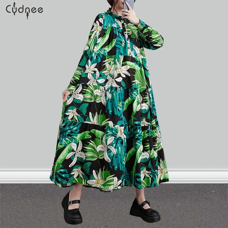 Oversized Tiered Shirt Dress For Women Korean Style Plus Size Office Girl Shirt Dress Full Sleeve Multi Colors Kaftan