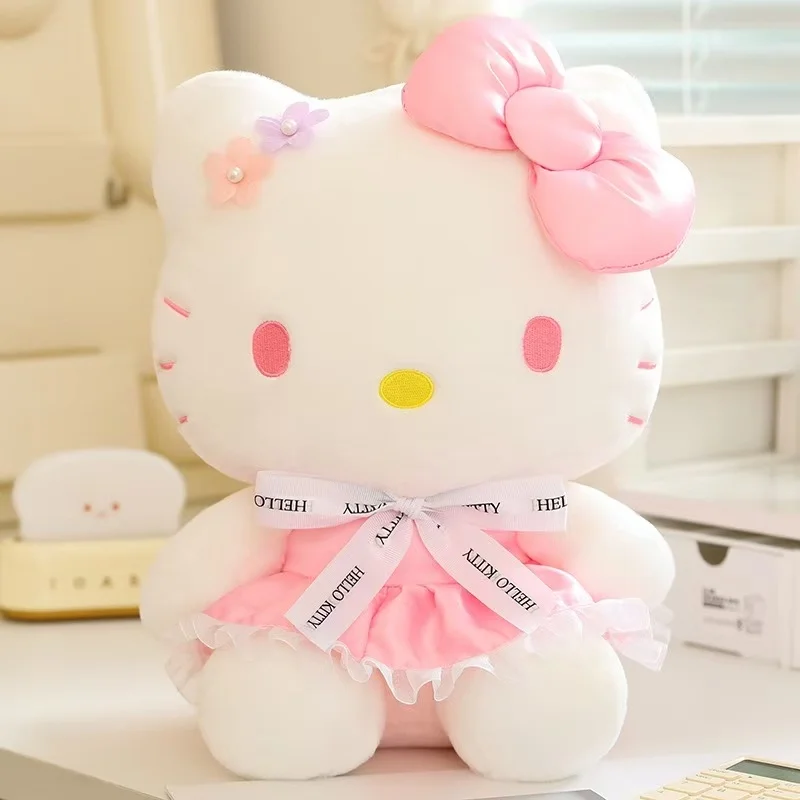 Miniso's latest Hello Kitty flower series stuffed plush toys, cartoon anime cute, give children birthday gifts, and fun dolls