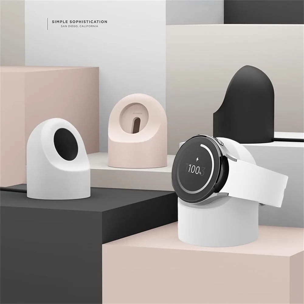 

Подставка для зарядного устройства Samsung Galaxy Watch 5, 44 мм, 40 мм, нескользящий кронштейн для зарядного устройства, держатель для аксессуаров, силиконовая подставка для Galaxy Watch 5