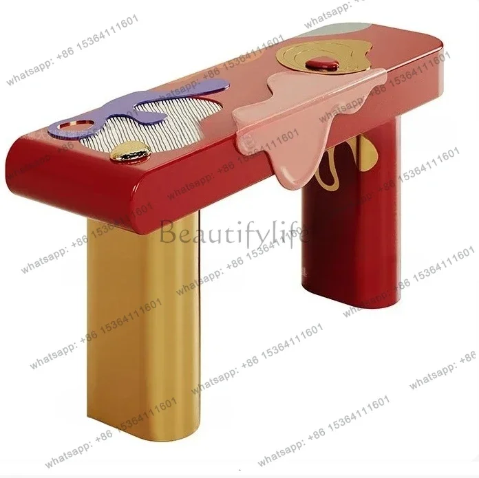 yj9 Creative entrance table Fashion trend iins wind decorative cabinet Piano paint Personalized entrance table
