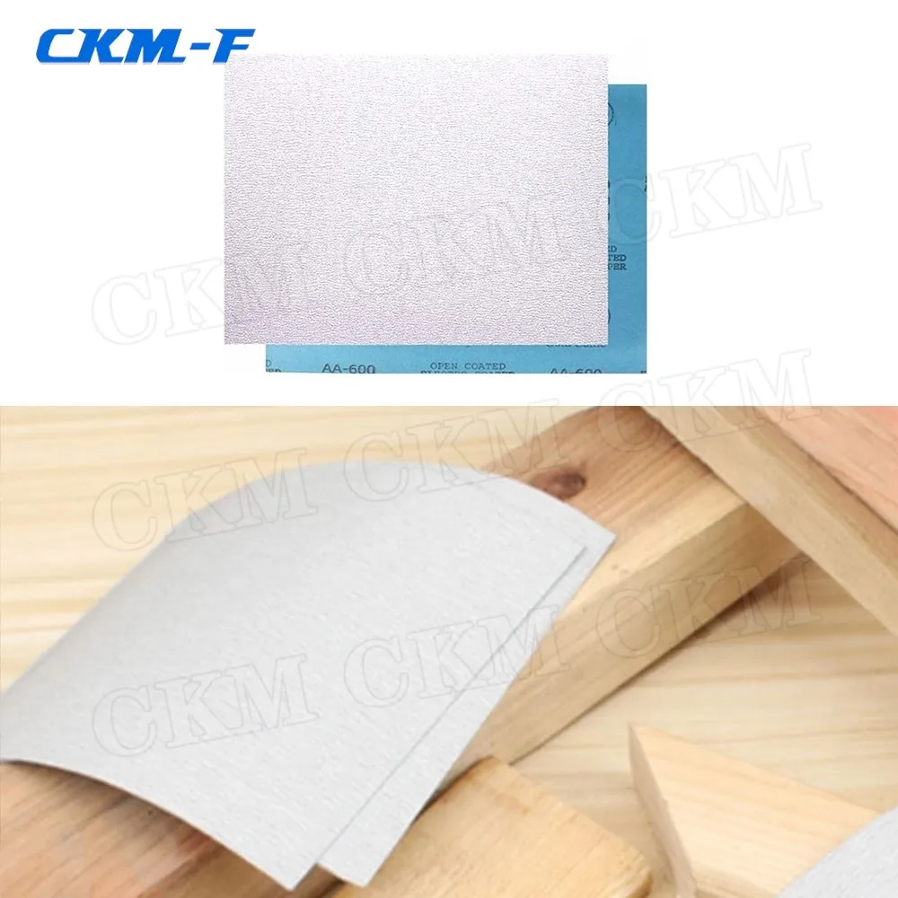 1PC Dry Sandpaper Rectangular 600# Woodworking Hand-Polished Auto Parts Paint White Dry sandpaper For Universal