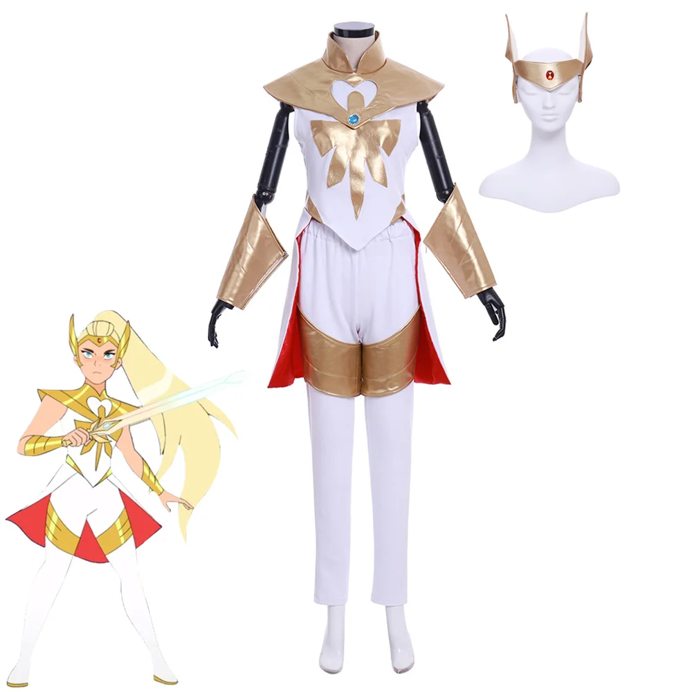 Anime She-Ra Adora Cosplay Costume Adult Women Fighting Suits Halloween Carnival Theme Party Battle Uniform Custom Made