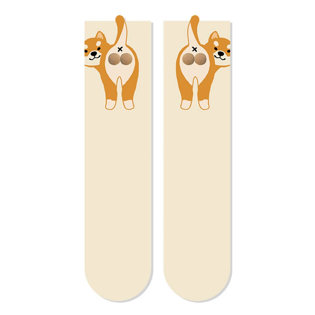 2/1Pairs القط والكلاب البيض جوارب قطنية زوجين الجوارب القط كرات Kawaii اليد الحياكة الجوارب الكرتون الزنجبيل القط العانس الإبداعية هدية #4