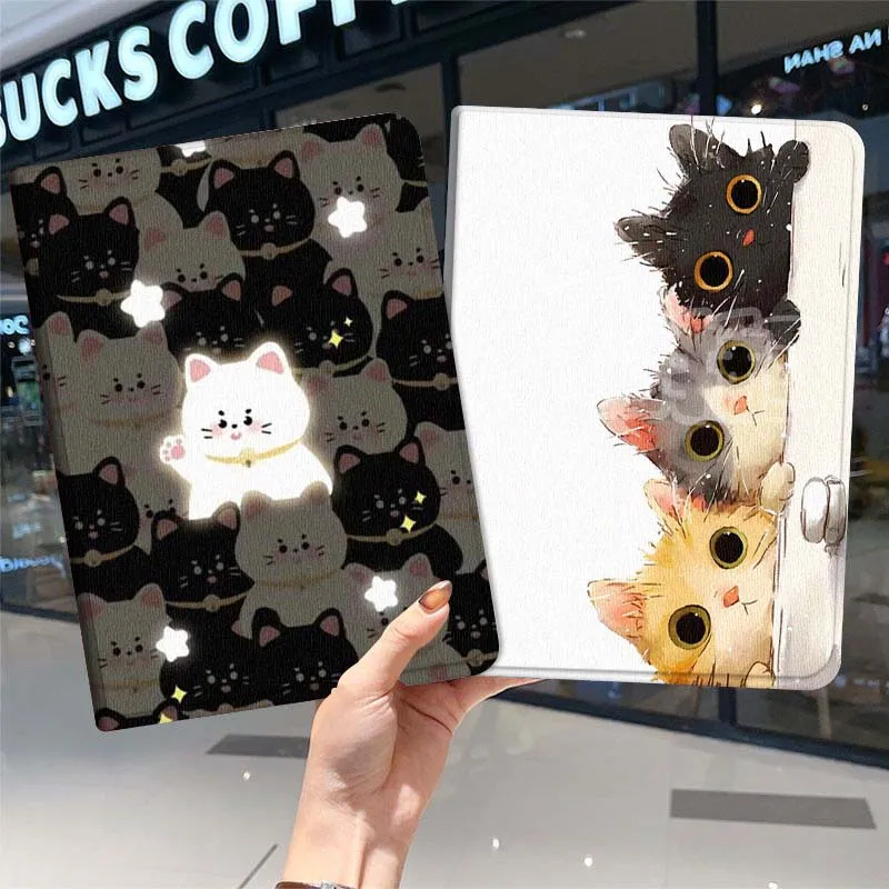 

Мягкий чехол для планшета с рисунком кота, креативный подарок для Samsung Galaxy Tab A7 A A8 A9 A11 S6 S11 10,1 10,4 10,5 дюймов Lite Plus