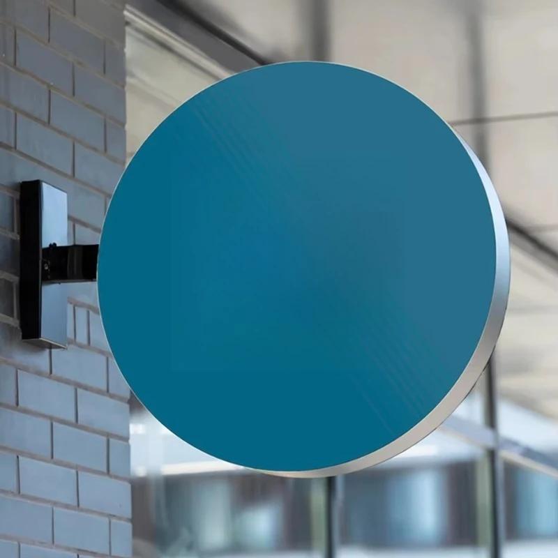 

Double-sided circular shop front blade projection board circular logo luminous