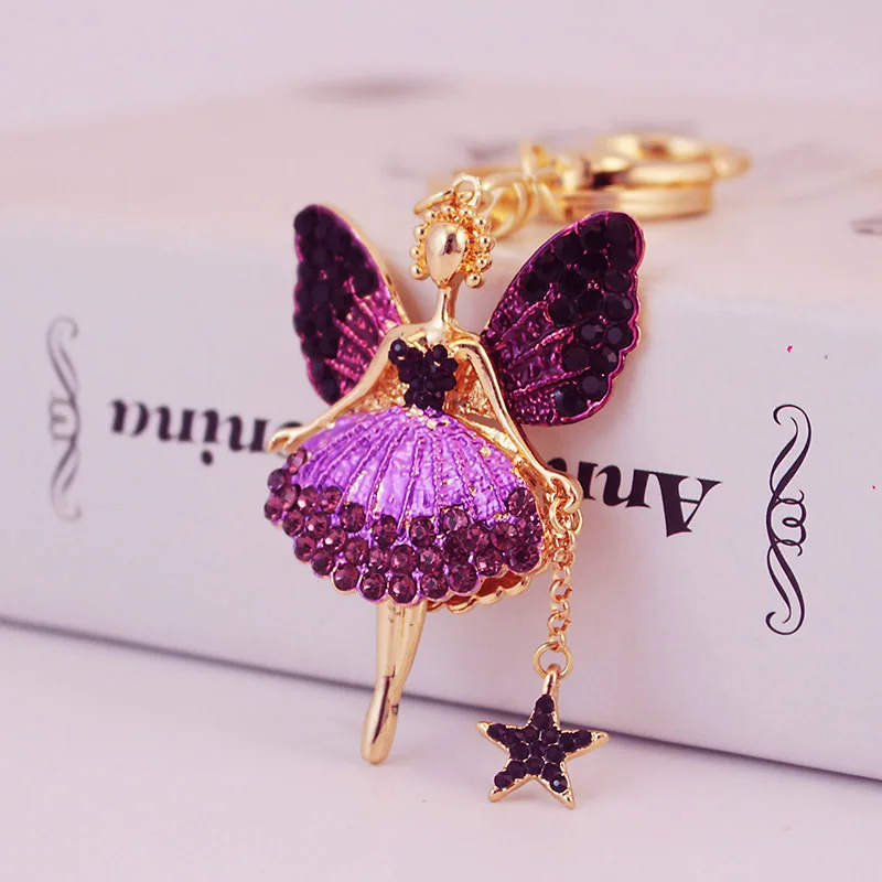 New Angel Girl Car Keychain Fashion Classic Women Bag Accessories Metal Keychain K5120