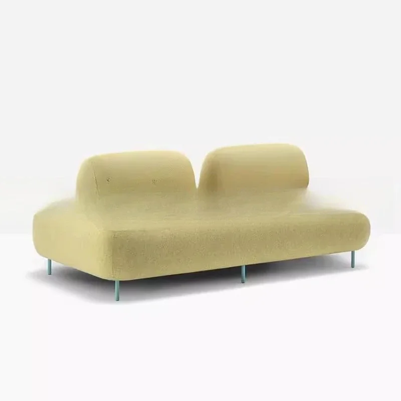 

Italian minimalism, color matching sofa living room, tofu module double, mobile backrest creativity
