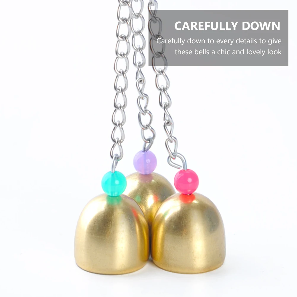 

2pcs Hanging Bell Toys for Bird Cage Durable Alloy Parrot Toy Colorful Decoration Cockatiels Conures Macaws Parrots Finches Pet