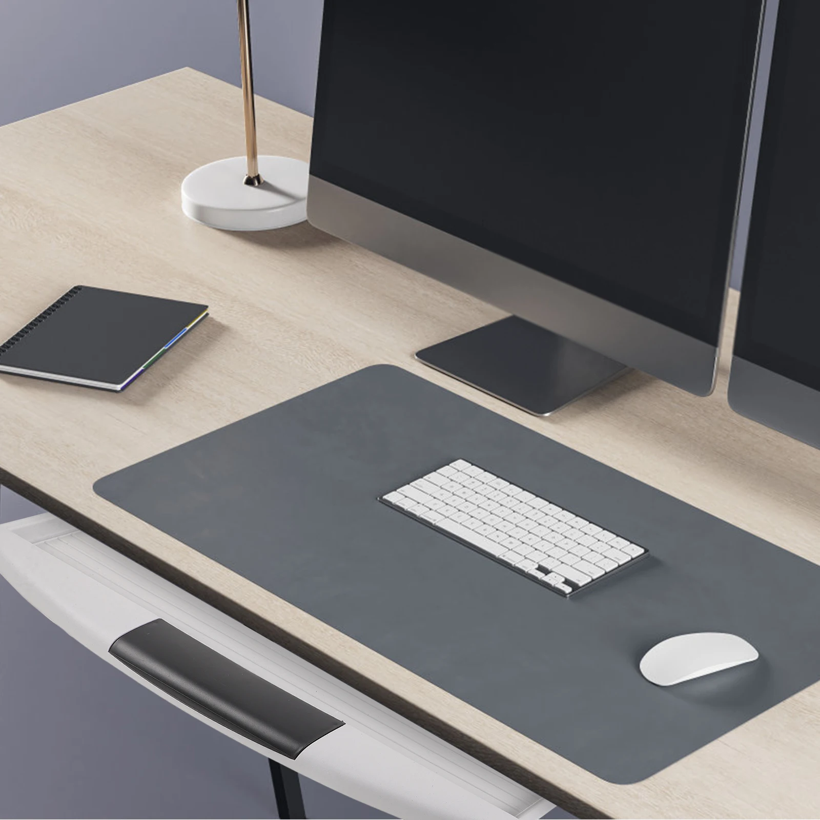 

Набор лотков для клавиатуры, направляющая из АБС-пластика, белый под столом, офисный держатель для клавиатуры, полка, аксессуары для стола, компьютерный стол