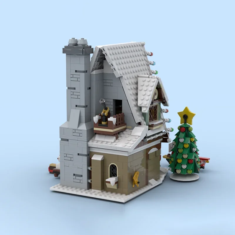 Moc Building Blocks Modular Elf Club House Technology Modular Bricks Model  Gifts Christmas Toys DIY Sets Assembly