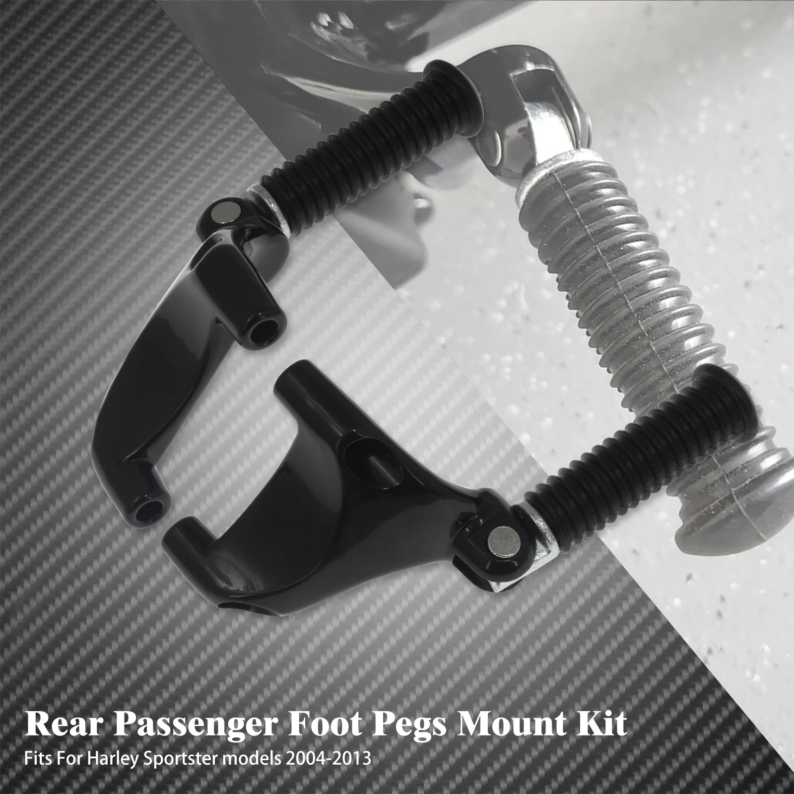 Kit de Montage de Repose-Pieds de Passager Arrière de Moto CNC, Pédale Noire pour Harley Sportster XL Iron 883 1200 72 48 2000-2021 2022
