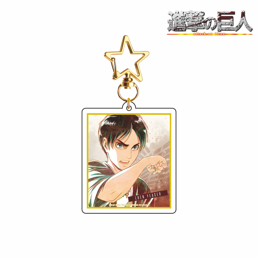 Attack On Titan Series 2026 New Arrival Acrylic Keychain Eren Mikasa Armin Levi Star‑Clasp Anime Pendant Collectible Gift