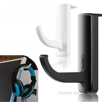 Self-adhesive Headphone Hook Headset Hanger Holder Hook Tape Sticker For Desk PC Display Monitor Plastic Stand Accessories