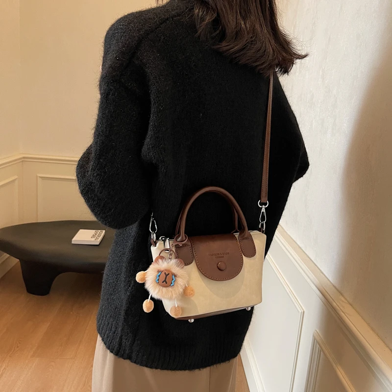 Fashion Retro Trend New PU Leather Single Shoulder Crossbody Bag Simple Casual Versatile Commuting Storage Bags 3