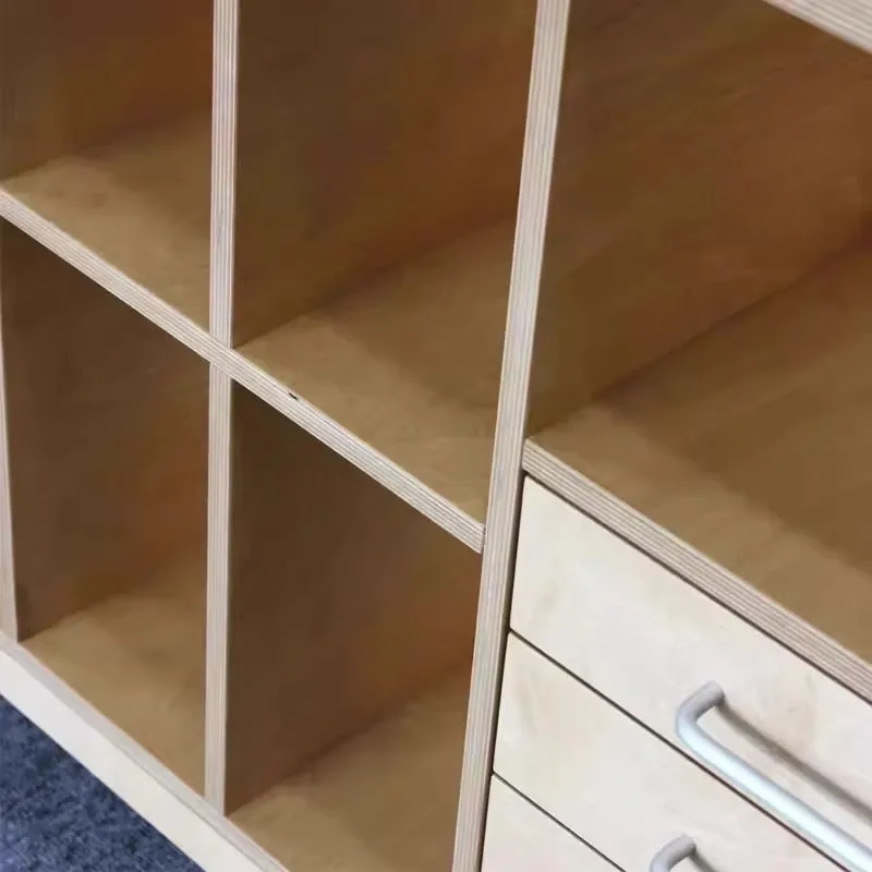 Floor-to-ceiling solid wood lattice cabinet partition rack simple display storage cabinet