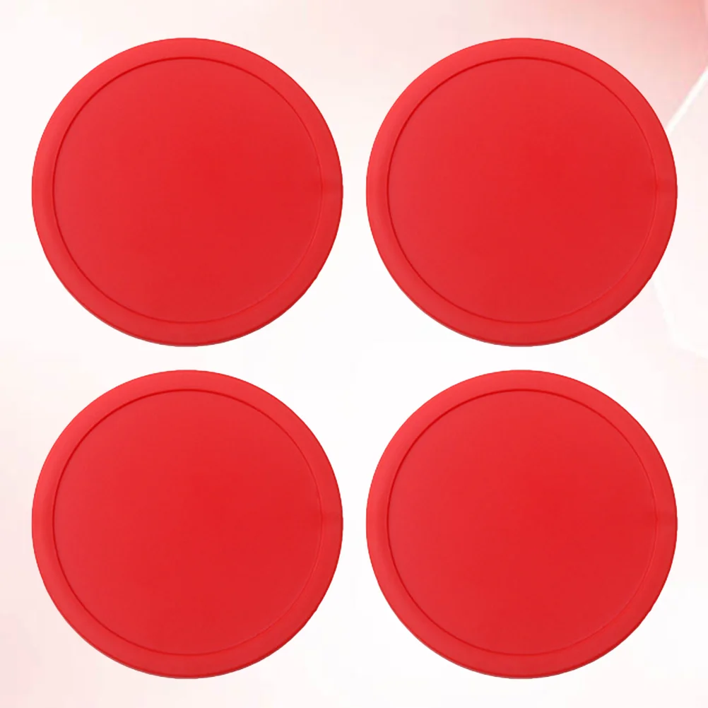

4pcs 75mm Air Hockey Pushers Pucks Red Air Hockey Children Table Mini Ice Hockey Piece Accessories Ball Tools