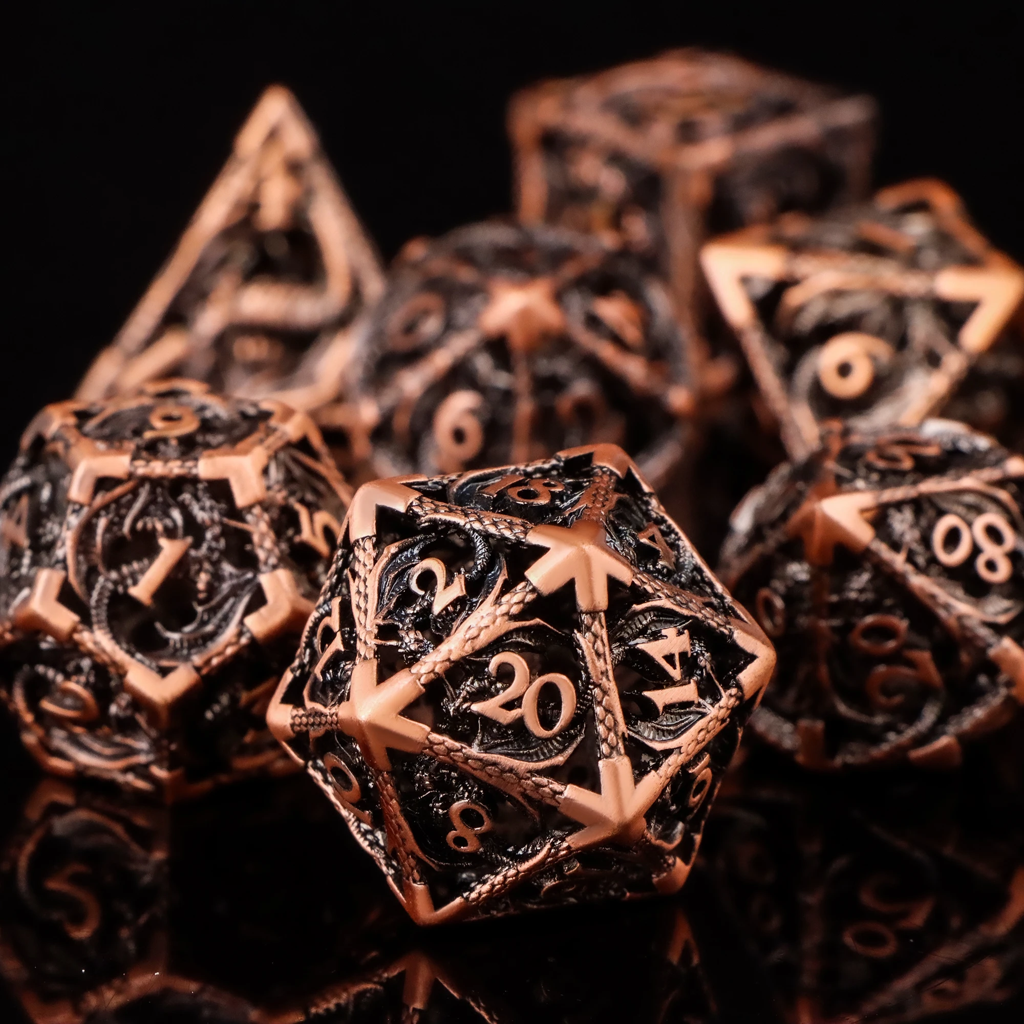 

Кости Dragon Dice Classic Hollow D&D Металлические кости для подземелий и драконов забавные dnd Кости дракона d и d Рождественский подарок для него