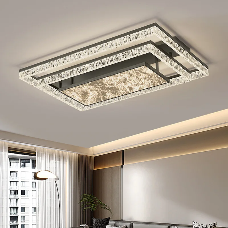 Italian minimalist living room, ceiling light, modern light luxury cloud super bright bedroom main light