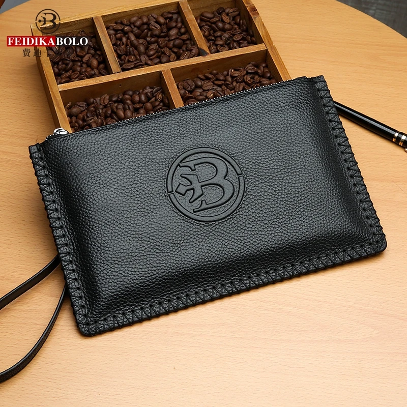 Genuine Leather Men Wallet Clutch Male Long Coin Purse High Quality Leather Wallets For Man Handy Bags laptop bag сумка حقائب يد