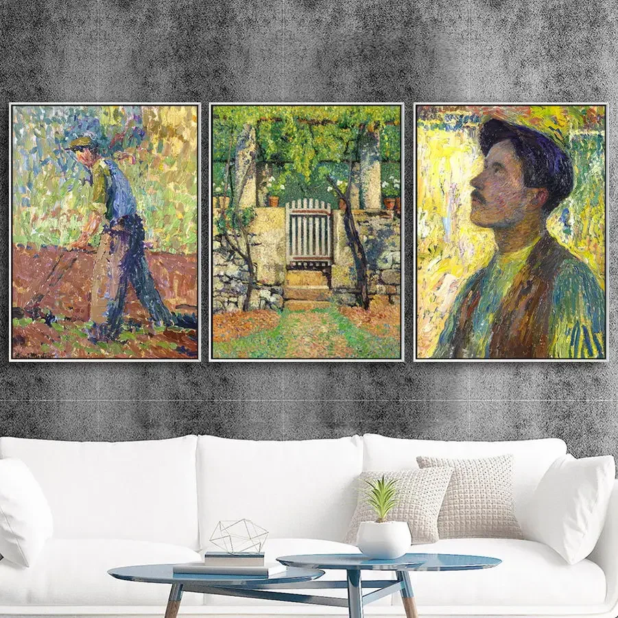 Classic Abstract Wall Art France Henri Martin Woman Under Tree Painting HD Print Poster Home Living Room Bedroom Decoration