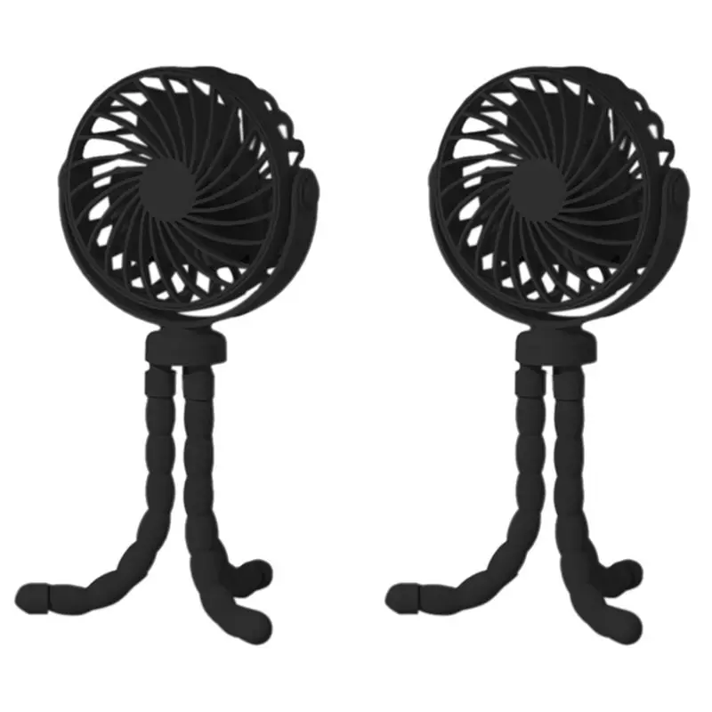

FGGS-2X Octopus Fan, Desktop Camping Fan, USB Rechargeable Tripod Fan, With Light Fan Black