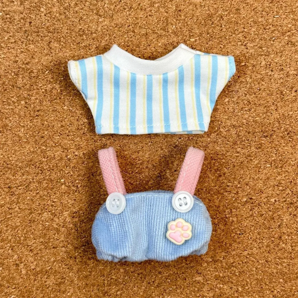 

Хлопковые комбинезоны для кукол размера 10 см, мягкий хлопок, мультяшный дизайн, кукольный наряд, миниатюрная одежда, материал, мини-одежда для кукол