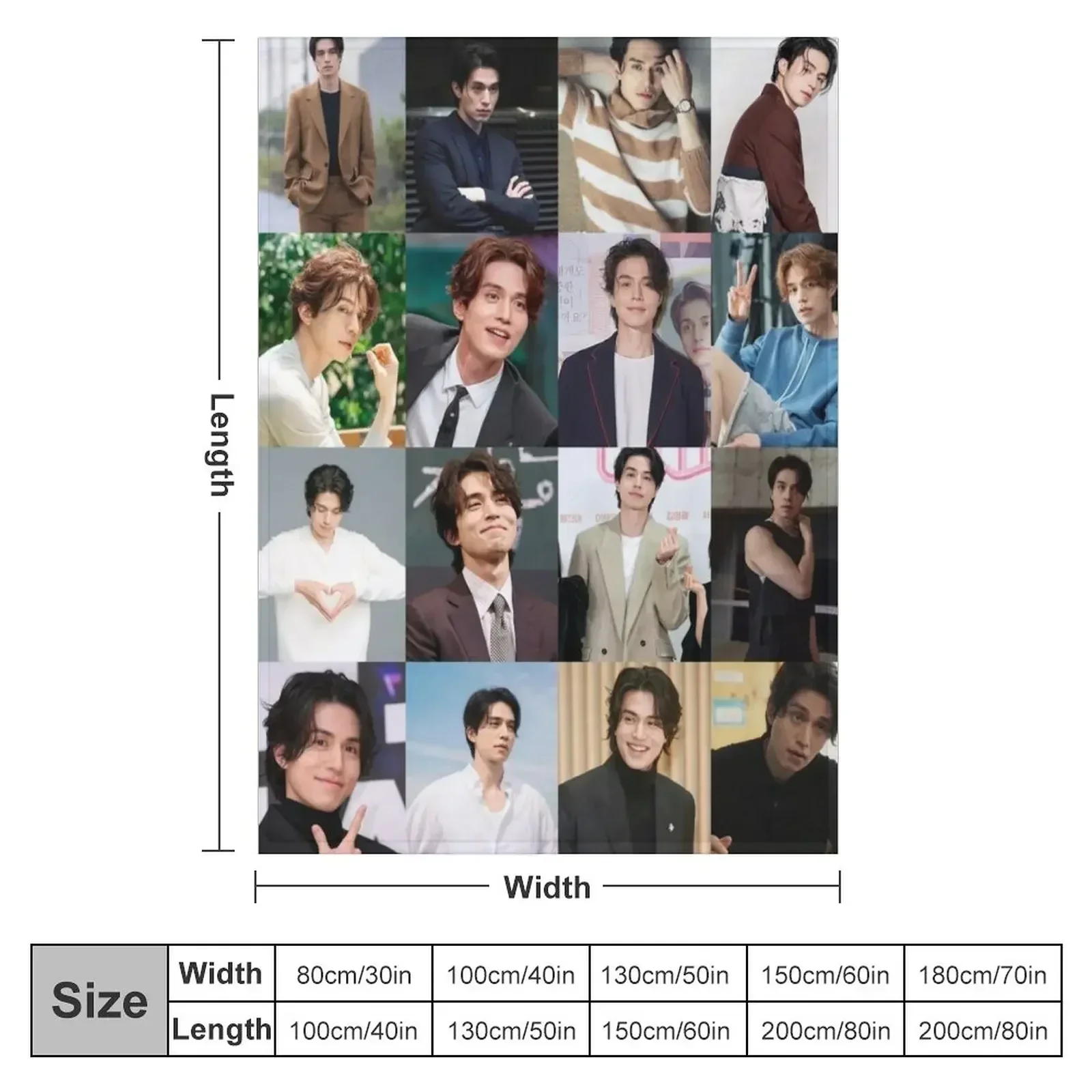 Lee Dong Wook Throw Blanket Decorative Throw Beautifuls Decorative Sofas Flannel Fabric Blankets